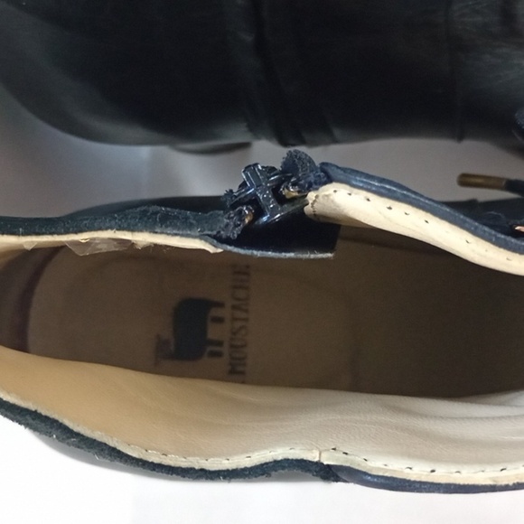 Size 39 8.5 U.S. M.Moustache (ODAJE) Black Leather Zip Up Booties Suede … - Picture 8 of 15